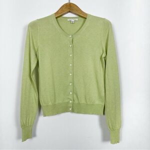 Banana Republic Pastel Green Cardigan Sweater V-Neck Silk‎ Blend Size Medium